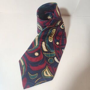 Vintage Boxelder Ken Mowatt Tribal Art NW Pacific Coast Silk Tie Entering Light